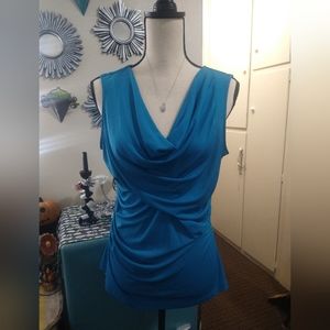 Alfani Teal Cowl Necked Top